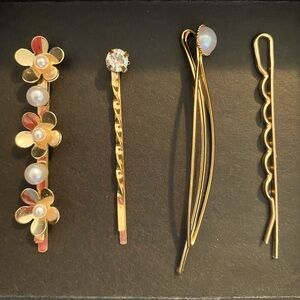 Gold Hair Pins (Set of 4)